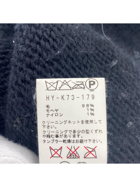 Yohji Yamamoto フードニットカーディガン () ブラック HY-K73-179