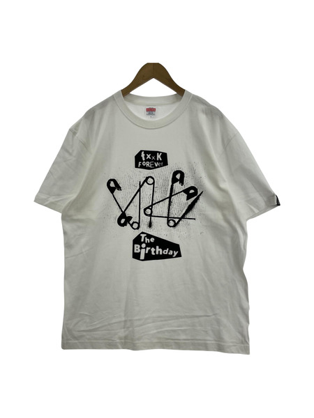 THE BIRTHDAY Pins Tシャツ/白/XL