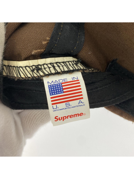 Supreme キャップ 茶