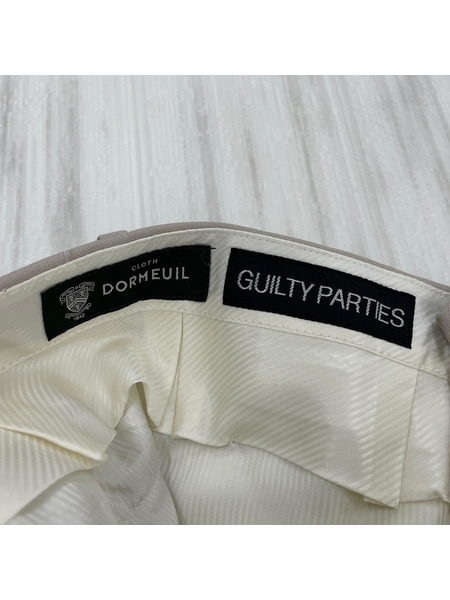 WACKO MARIA×DORMEUIL PLEATED TROUSERS TYPE-2 S グレージュ