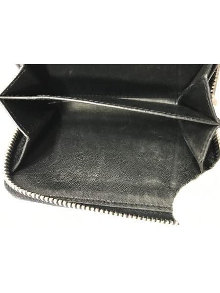 メンズラグ衣料 クロコレザーカードケース ブラック