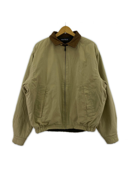 NAUTICA ジャケット リバーシブル/ボアフリース/KHK/BEG/M