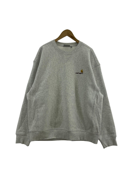 Carhartt AMERICAN SCRIPT SWEAT グレー (XL)