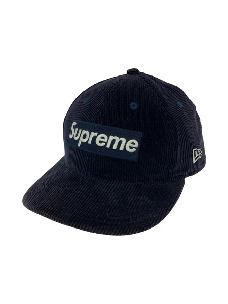 Supreme キャップ Corduroy Box Logo New Era 紺