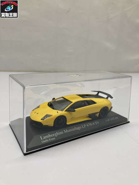 ミニチャンプス  ランボルギーニ ムルシエラゴ LP670-4 SV イエロー 1/43