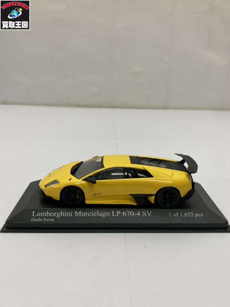 ミニチャンプス  ランボルギーニ ムルシエラゴ LP670-4 SV イエロー 1/43