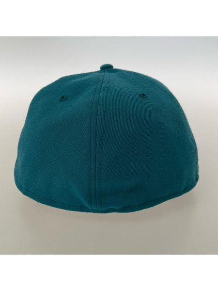 STUSSY×NEW ERA 刺繍 ベースボールキャップ ターコイズ