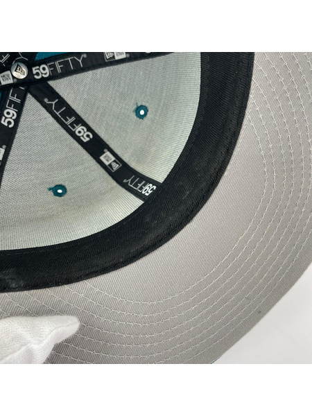 STUSSY×NEW ERA 刺繍 ベースボールキャップ ターコイズ