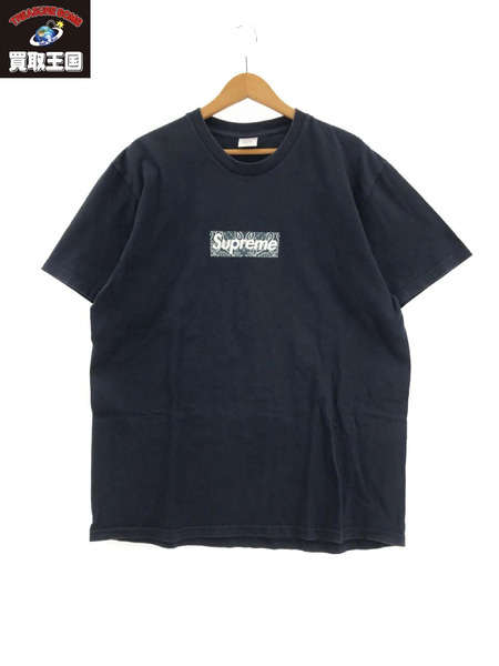 Supreme 19AW Bandana Box Logo Tee Navy バンダナボックスロゴ L 紺 ...