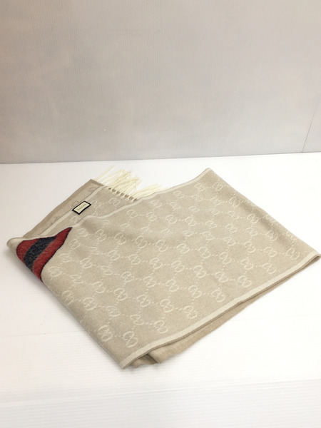 GUCCI GG柄マフラー ベージュ 570603 3G200