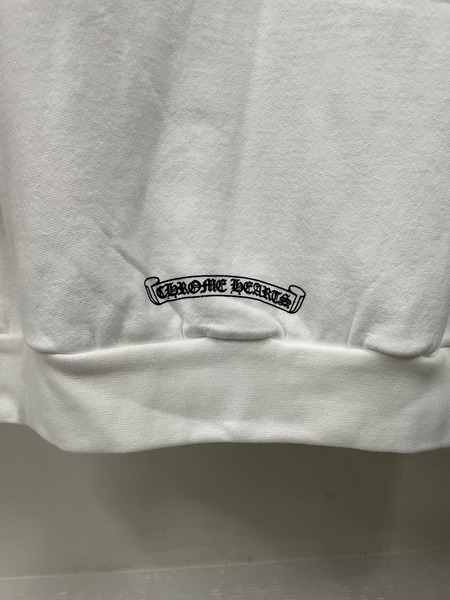 CHROME HEARTS SWTSHRT HD ZIP スクロールラベル ジップパーカー XL 白