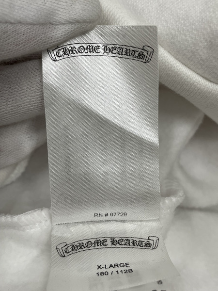 CHROME HEARTS SWTSHRT HD ZIP スクロールラベル ジップパーカー XL 白