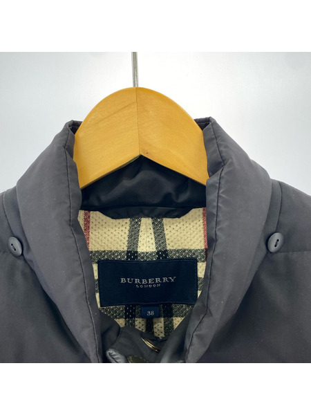 BURBERRY ダウンジャケット 裏地チェック/黒