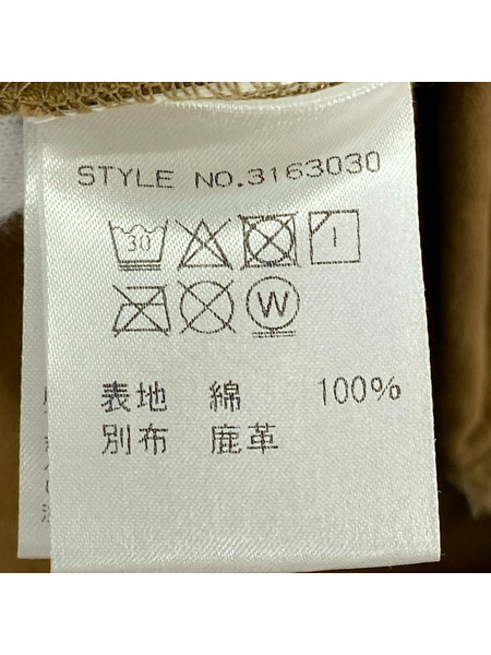 schott 半袖Tシャツ・カットソー 鹿革 ポケット ワンスター ジャージ ヘビー天竺 茶