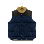 Rocky Mountain FeatherBed CHRISTY レザーヨークダウンベスト ネイビー 48