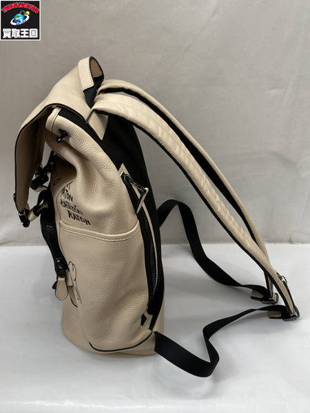 リュックサック・バックパック BASQUIATコラボ アート バックパック  アイボリー