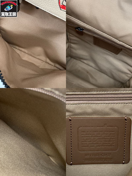 リュックサック・バックパック BASQUIATコラボ アート バックパック  アイボリー