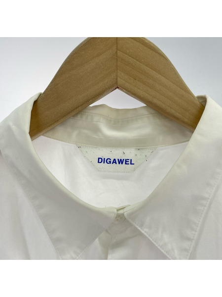 DIGAWEL L/S シャツ 白
