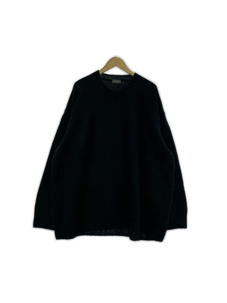 WIRROW Alpaca wool wide knit pullover 3 黒 497236-224