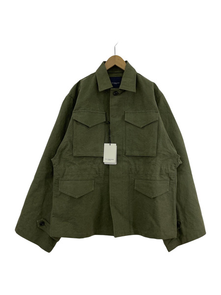 RAINMAKER 24SS CANVAS N-SLEEVE MILITARYJACKET 5(48) オリーブ