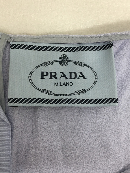 PRADA ノースリーブワンピース/ドレス 40 サックス