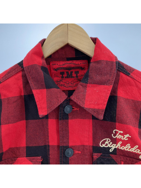 TMT バッファローチェック ネルシャツ /レッド[値下]