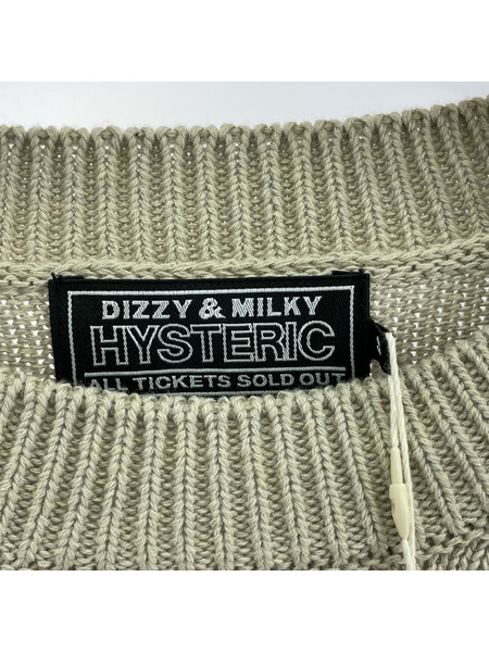 HYSTERIC GLAMOUR ニット・セーター DIZZY & MILKY S ベージュ