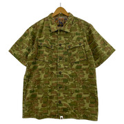A BATHING APE 半袖シャツ カモフラ XL ミリタリーシャツ