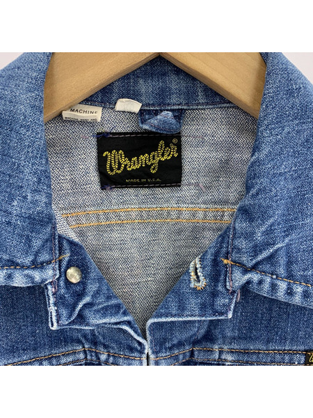 Wrangler 70s 黒タグUSA製 24MJZ デニムトラッカージャケット 36