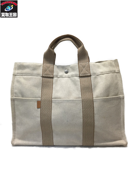 HERMES/ニューフールトゥMM/SAC FOURRE-TOUT MM TOILE H LEGERE