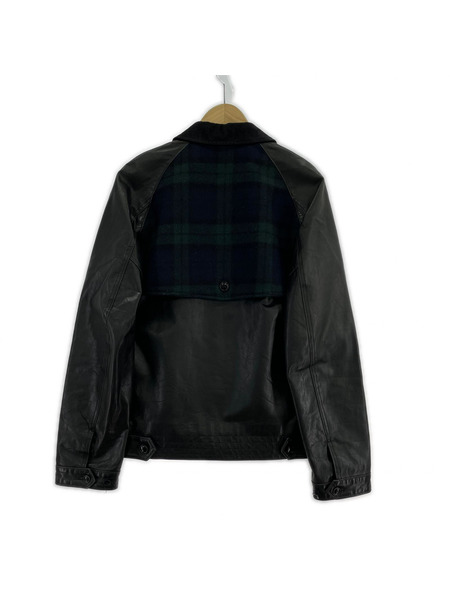 JUNYA WATANABE WH-J019 牛革 コーデュロイ ウール 切替レザージ ャケット (S)