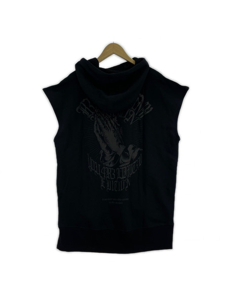 BEAUTY BEAST ESSENTIAL SLEEVELESS HI-HOODIE L 黒