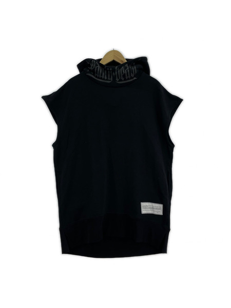 BEAUTY BEAST ESSENTIAL SLEEVELESS HI-HOODIE L 黒