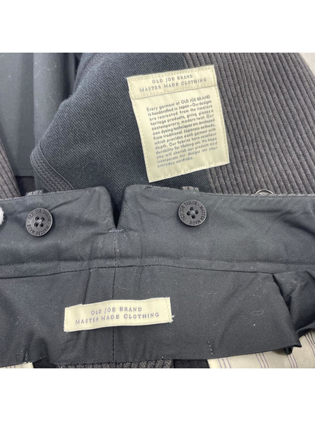 DOUBLE-BREASTED SWING JACKET 212OJ-JK02 212OJ-PT02 セットアップ グレー[値下]
