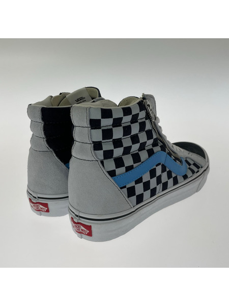 VANS スニーカー sk8-hi チェッカーボード サイドジップ 29cm