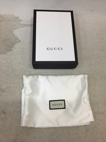 グッチ/GUCCI/二つ折り財布/レザー/ダーグネイビー