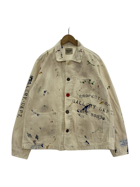 GALLERY DEPT EP JACKET ANTIQUE ペンキ加工 シャツジャケット L ホワイト