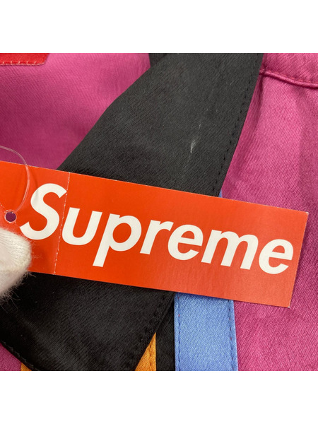 Supreme 半袖シャツ Satin Zip S/S Work Shirt ピンク