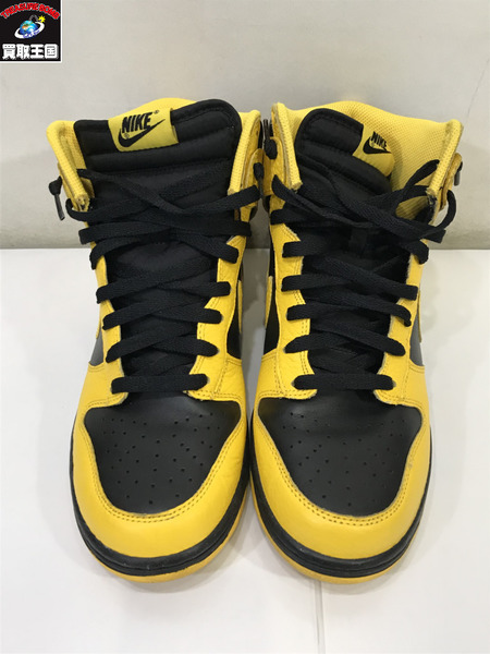 NIKE Dunk High Black Varsity 317982-043/28cm/黄/イエロー/ナイキ/メンズ/スニーカー/靴/シューズ[値下]