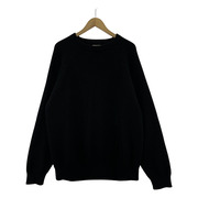 EVCON Shetland Wool Low Gage Crew Neck Knit ブラック (3)