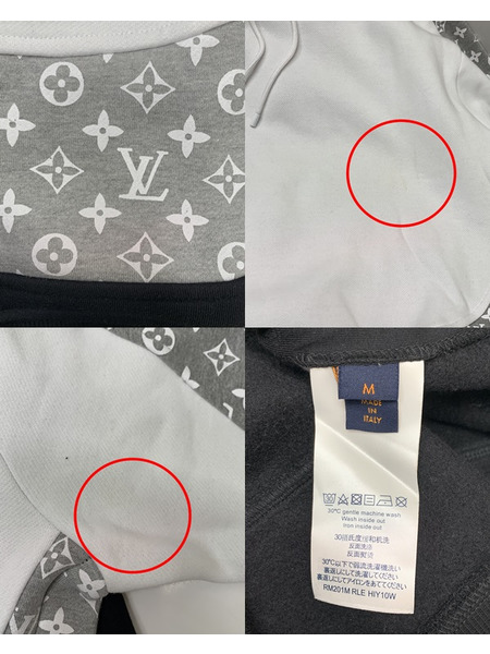 LV モノグラム サークルカット フーデッドパーカー SizeM 本体のみ ダメージあり ルイ ヴィトン LOUIS VUITTON  20SS RM201M RLE HIY10W
