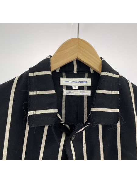 COMME des GARCONS テーラードジャケット・ブレザー カットオフ　ストライプ柄