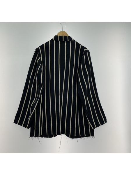COMME des GARCONS テーラードジャケット・ブレザー カットオフ　ストライプ柄