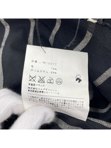 COMME des GARCONS テーラードジャケット・ブレザー カットオフ　ストライプ柄