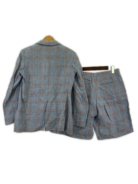 Drawer セットアップ リネン チェックセットアップ