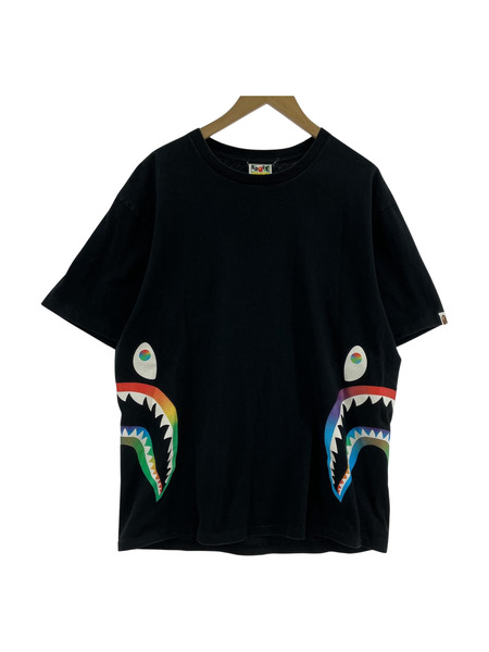 A BATHING APE 001TEH301021X Rainbow Side Shark Tee (XL)