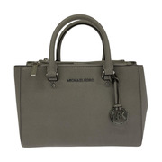 MICHAEL KORS Medium Sutton Satchel Tote グレー