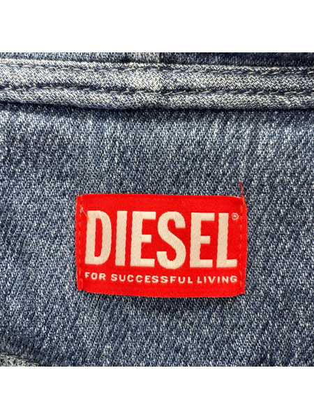 DIESEL パーカー Exclusive D-Um-Rib Track Denim Hoodie L