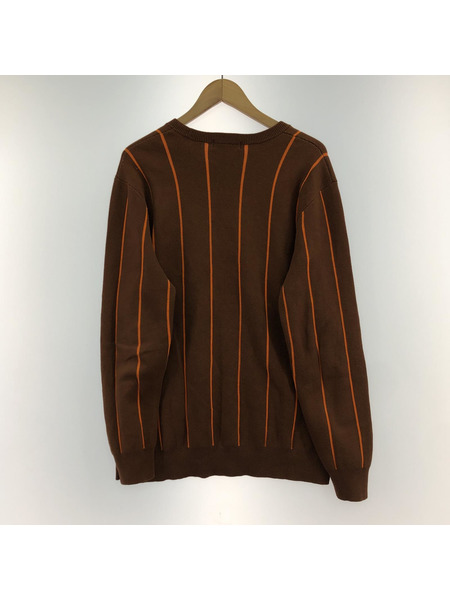 Supreme ニット・セーター WIDE PINSTRIPE SWEATER/ブラウン
