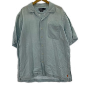 POLO RALPH LAUREN 半袖シャツ CALDWELL オープンカラーシャツ/L/水色